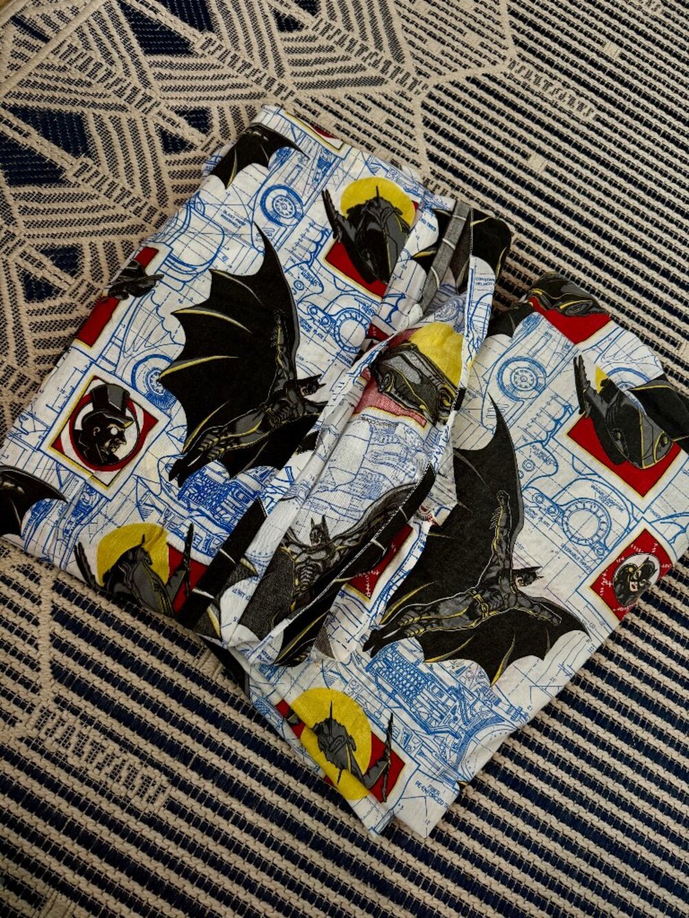 1992 BATMAN RETURNS Vintage TWIN DC Comics Set of 2 Fitted Sheet Only